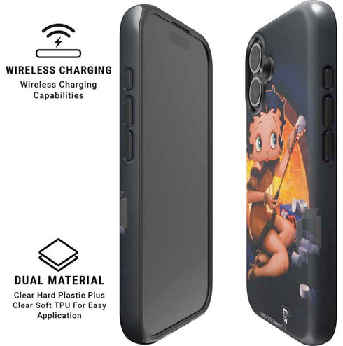 Betty Boop Roasting Marshmallows iPhone 16 Plus Magsafe Impact Case